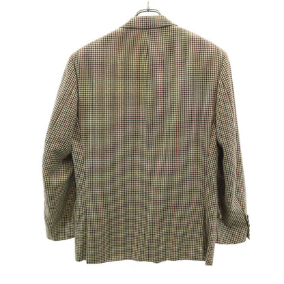 HUGO BOSS Wool Blend Houndstooth Blazer Beige Size XL