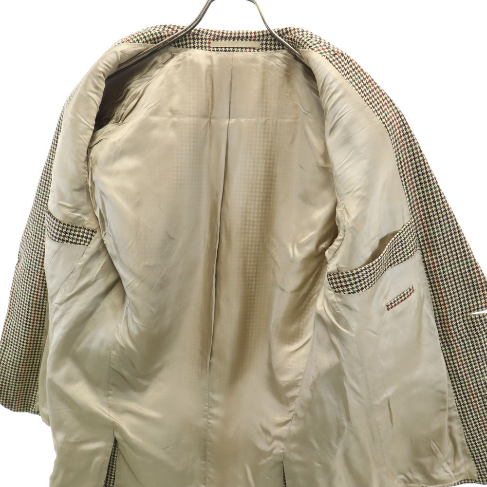HUGO BOSS Wool Blend Houndstooth Blazer Beige Size XL