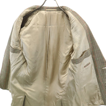 HUGO BOSS Wool Blend Houndstooth Blazer Beige Size XL