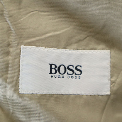 HUGO BOSS Wool Blend Houndstooth Blazer Beige Size XL