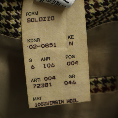 HUGO BOSS Wool Blend Houndstooth Blazer Beige Size XL