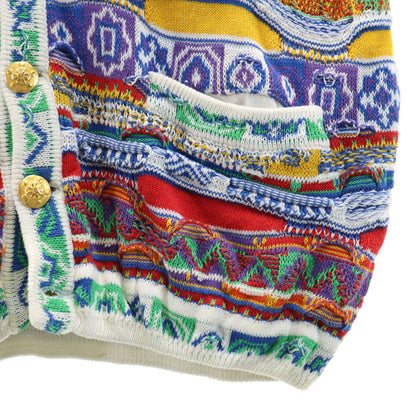 COOGI 90s Australian Made 3D Knit Cardigan Multi Size S