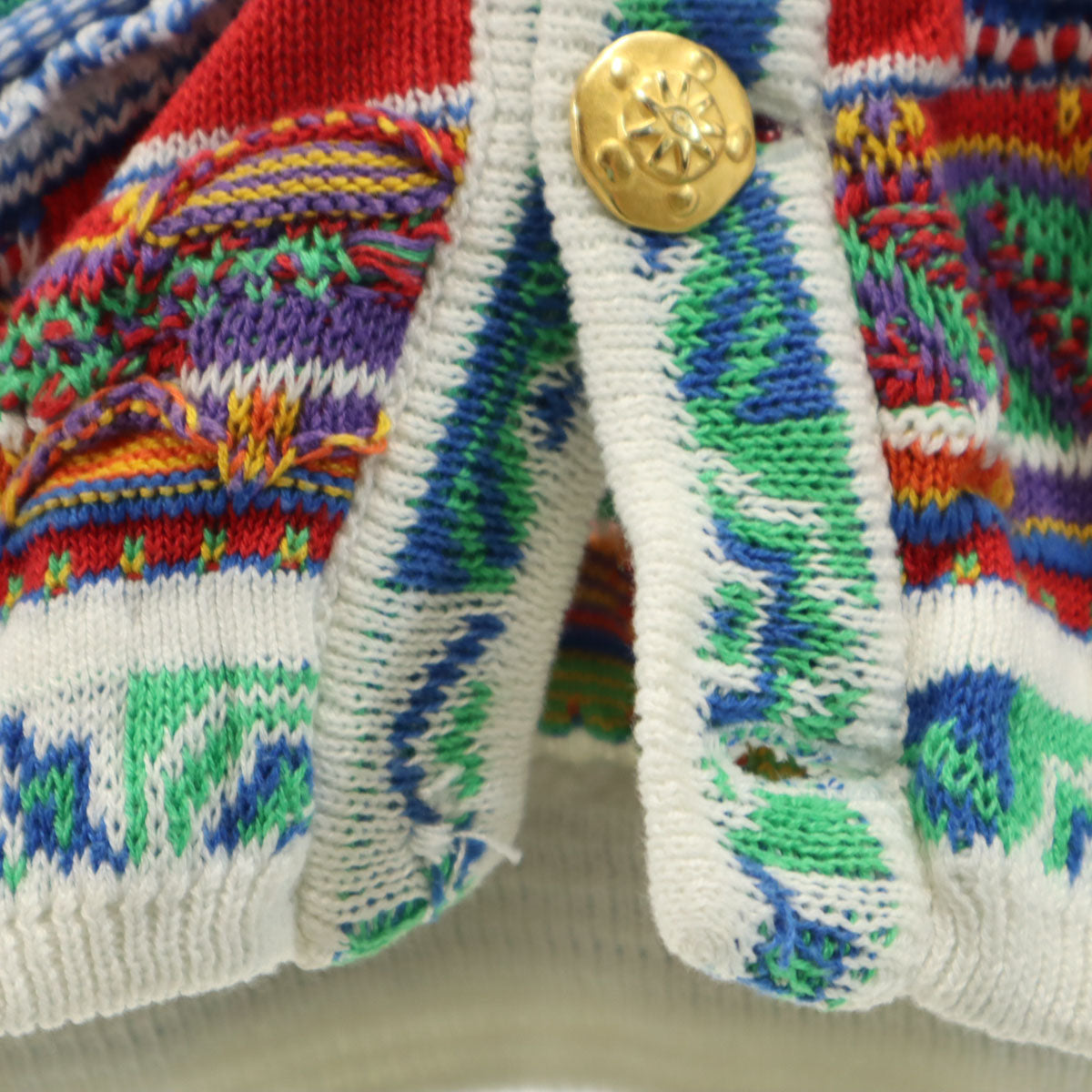 COOGI 90s Australian Made 3D Knit Cardigan Multi Size S