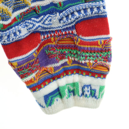 COOGI 90s Australian Made 3D Knit Cardigan Multi Size S