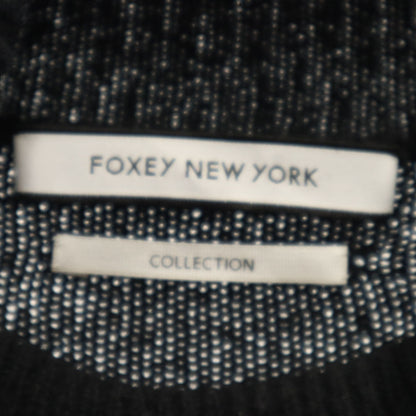 FOXEY NEW YORK Black Cashmere Blend Tunic Sweater Size 40