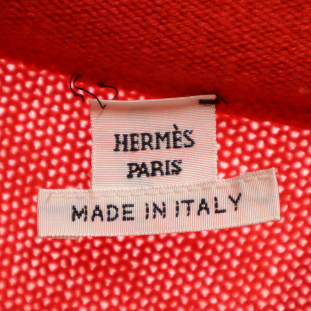HERMES Red Cashmere Blend Mock Neck Sweater Size 34