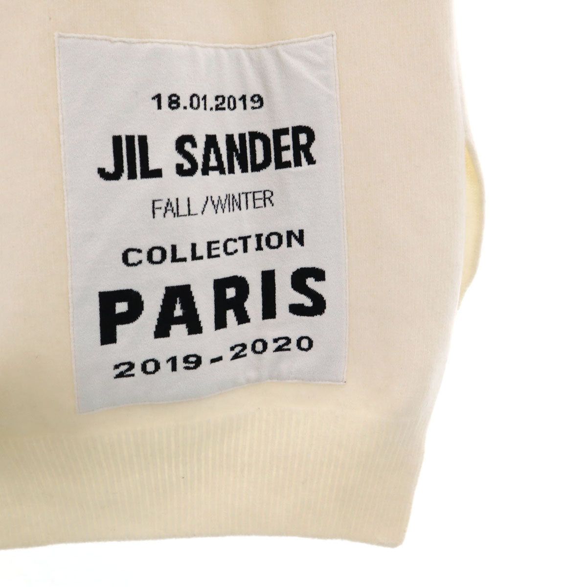 JIL SANDER 19AW Italian Knit Sweater Ivory Size 46