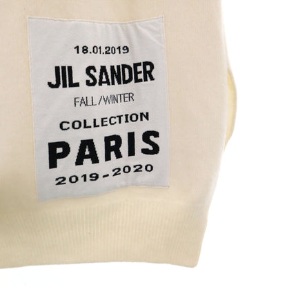 JIL SANDER 19AW Italian Knit Sweater Ivory Size 46