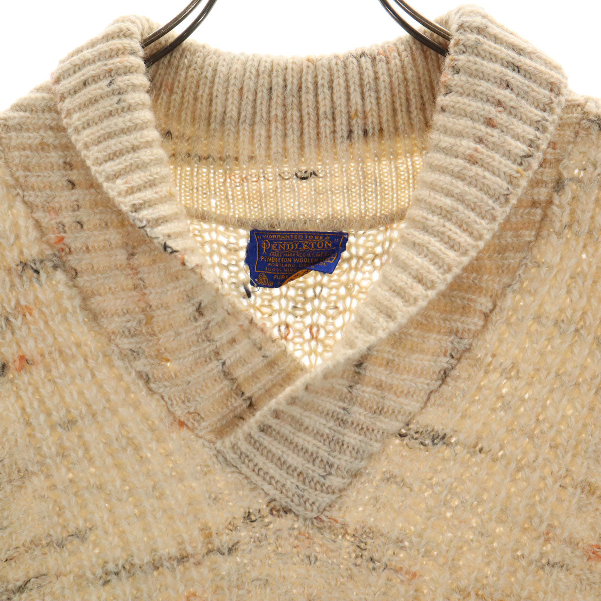PENDLETON 70s Vintage Made in USA Knit Sweater Beige Size XL