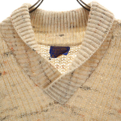 PENDLETON 70s Vintage Made in USA Knit Sweater Beige Size XL