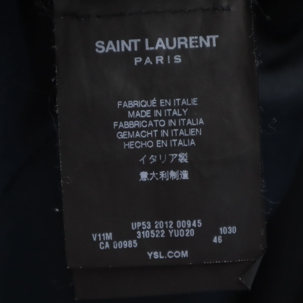 SAINT LAURENT 2012 Italian Summer Wool Blazer Gray Size 46