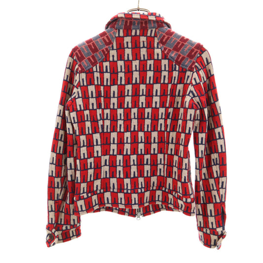 Y's Japan-Made All-Over Pattern Jacket Red