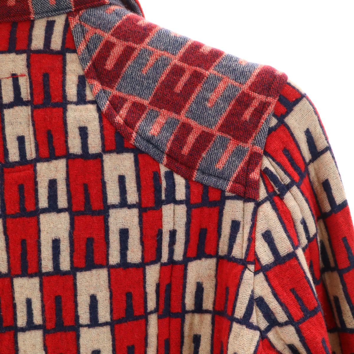 Y's Japan-Made All-Over Pattern Jacket Red