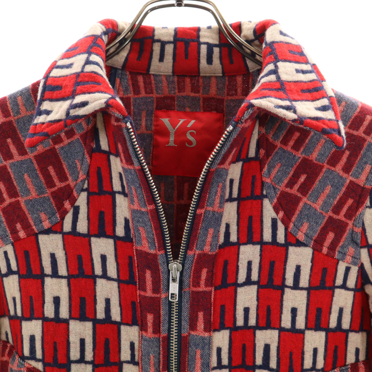 Y's Japan-Made All-Over Pattern Jacket Red