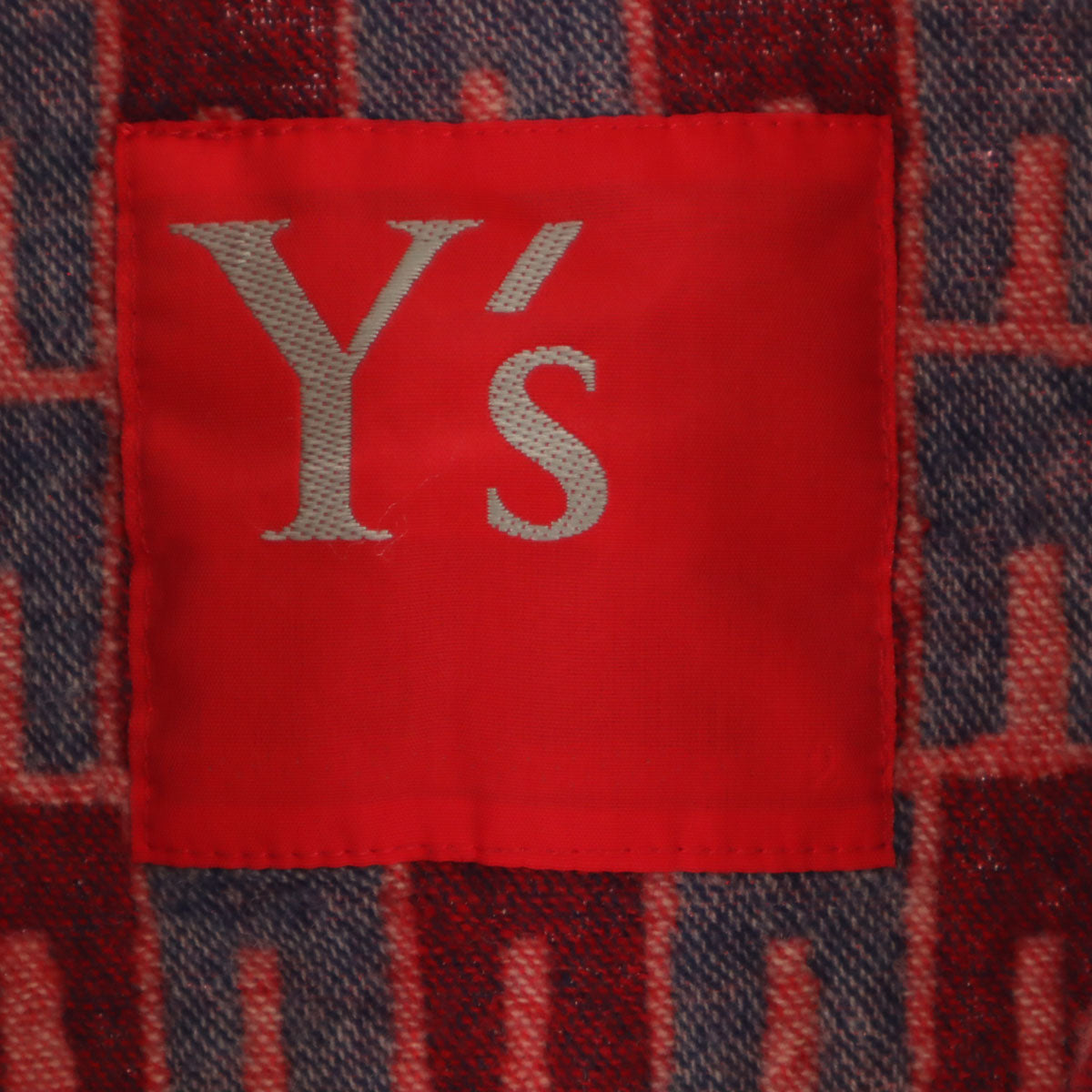 Y's Japan-Made All-Over Pattern Jacket Red