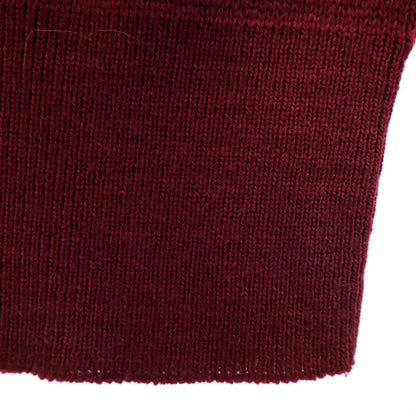 30s Vintage Emblem Pattern Sweater Burgundy