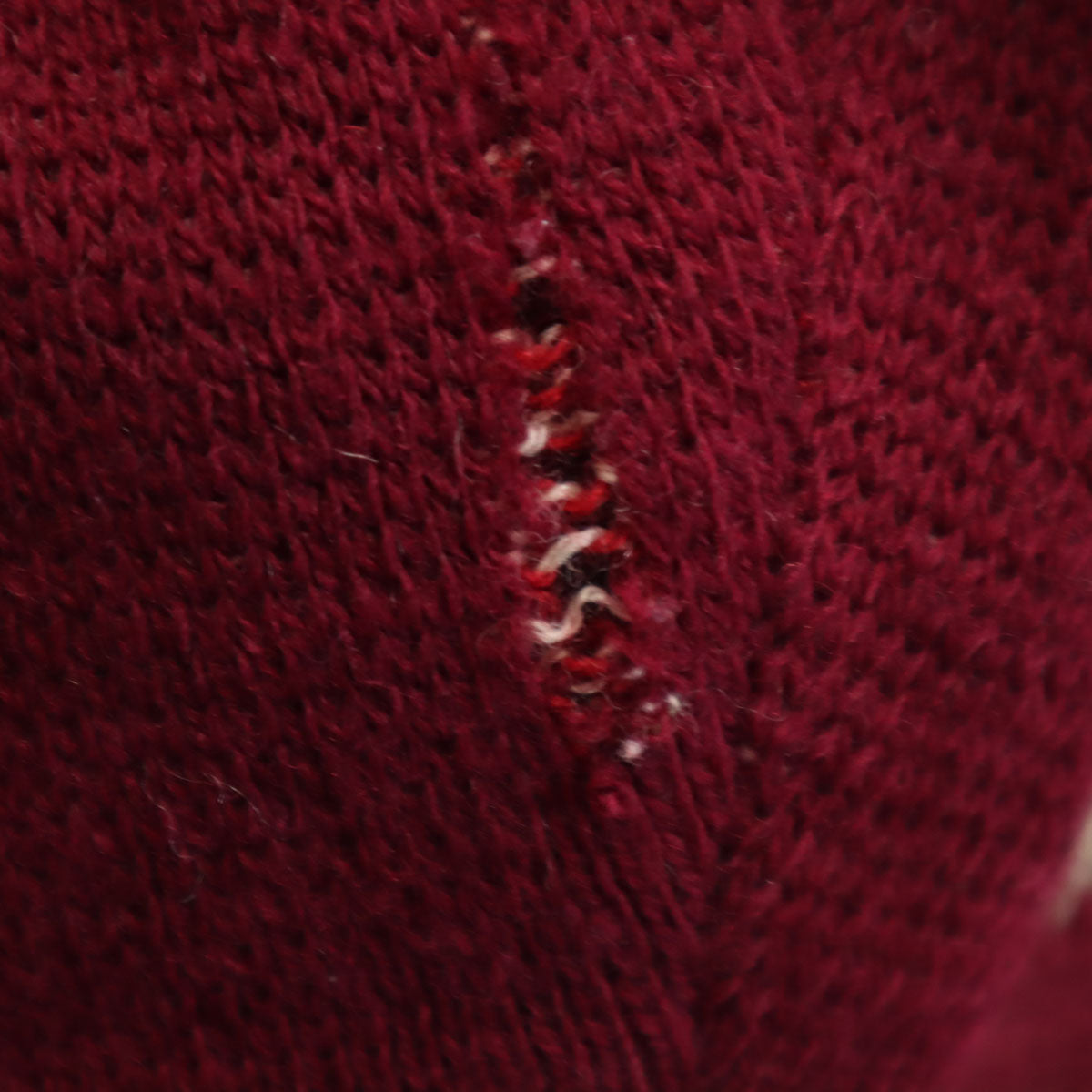 30s Vintage Emblem Pattern Sweater Burgundy