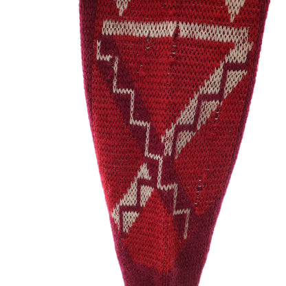 30s Vintage Emblem Pattern Sweater Burgundy