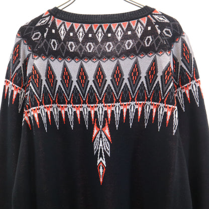 MARCELO BURLON Ethnic Pattern Black Sweater Size XL