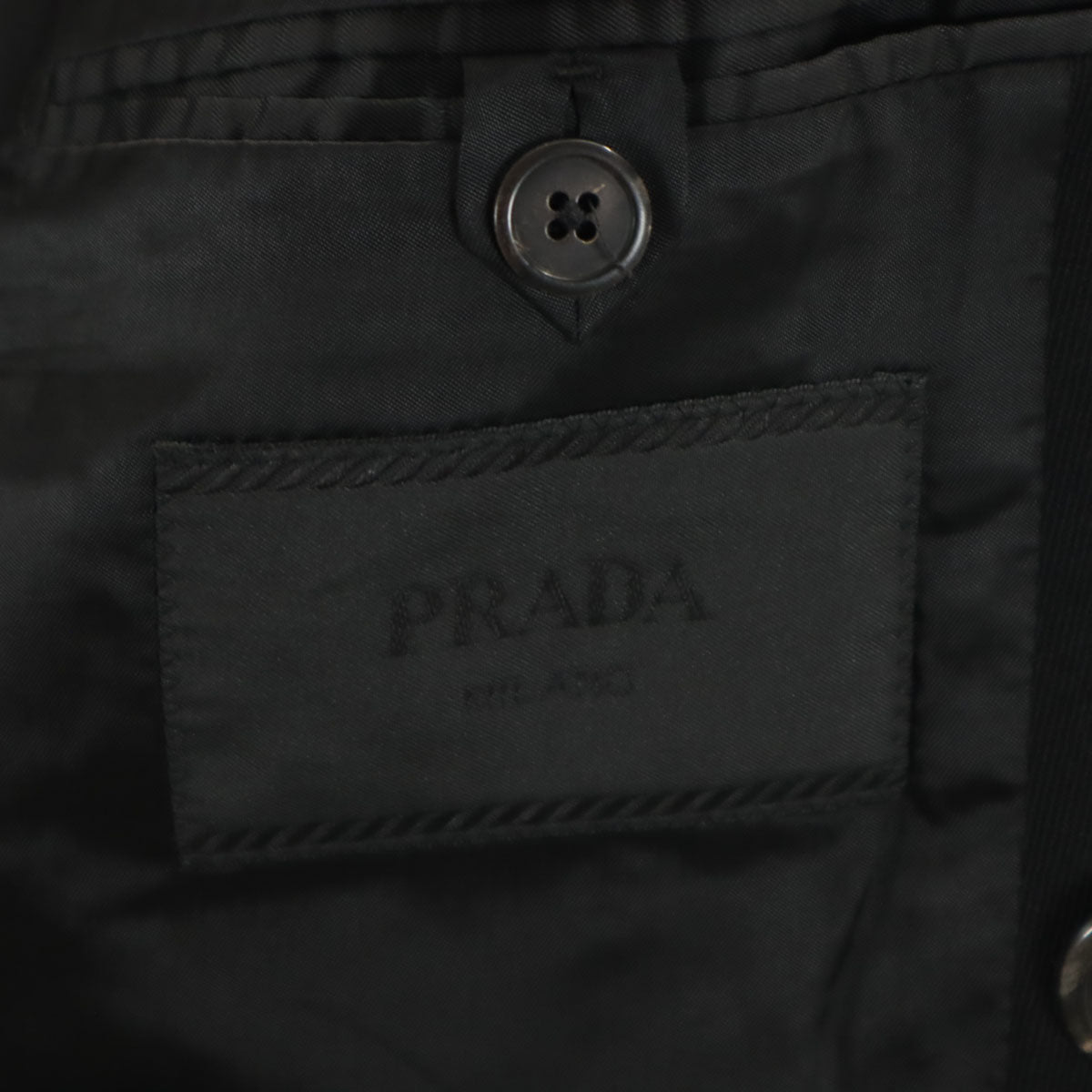 PRADA Italian-made Tailored Blazer Black Size 48R