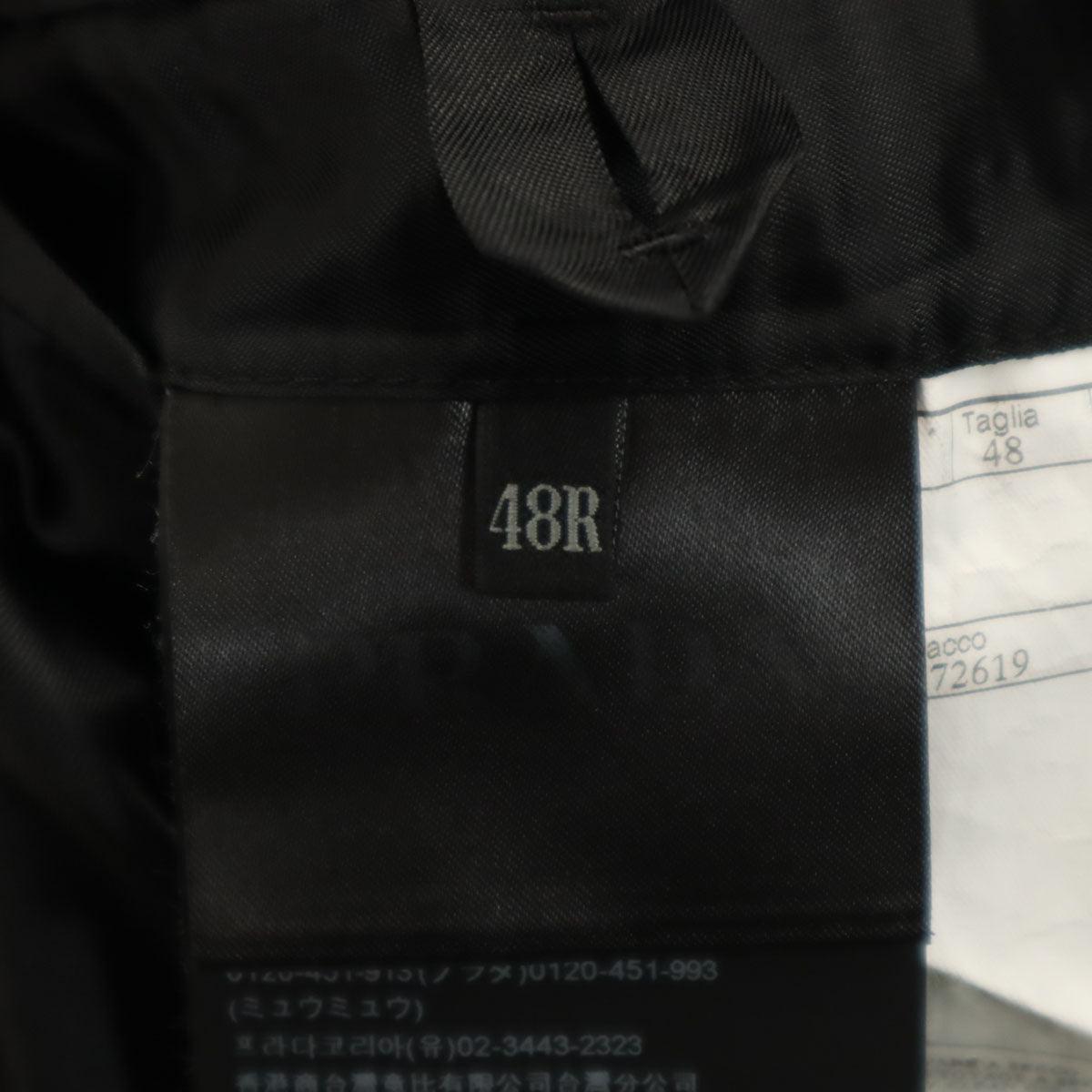 PRADA Italian-made Tailored Blazer Black Size 48R