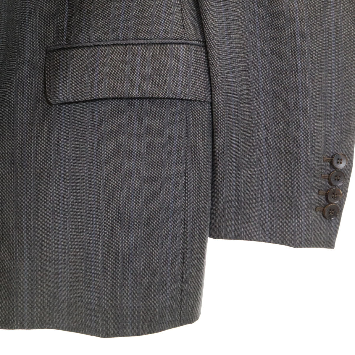 GUCCI Gray Striped Wool Suit Size 46R