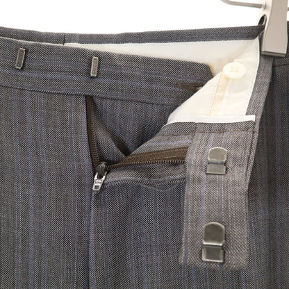 GUCCI Gray Striped Wool Suit Size 46R