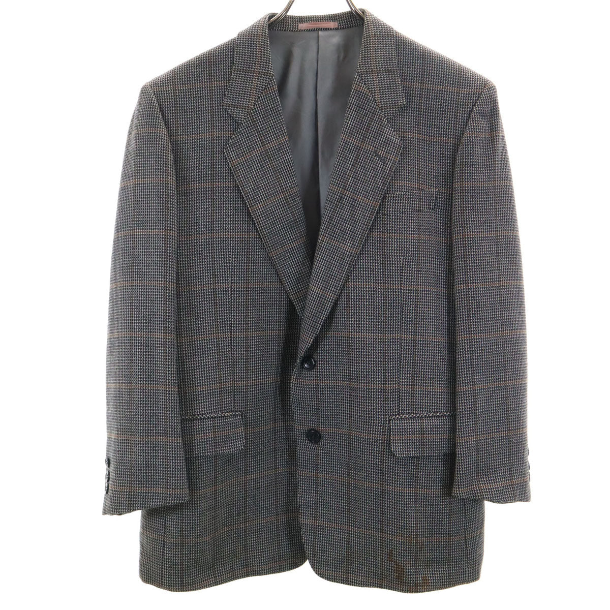 YVES SAINT LAURENT 90s Vintage Checked Blazer Gray Size 98/88/175