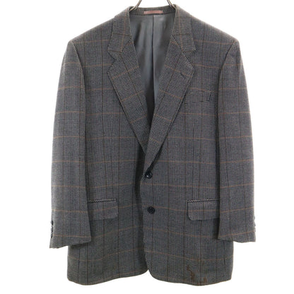 YVES SAINT LAURENT 90s Vintage Checked Blazer Gray Size 98/88/175