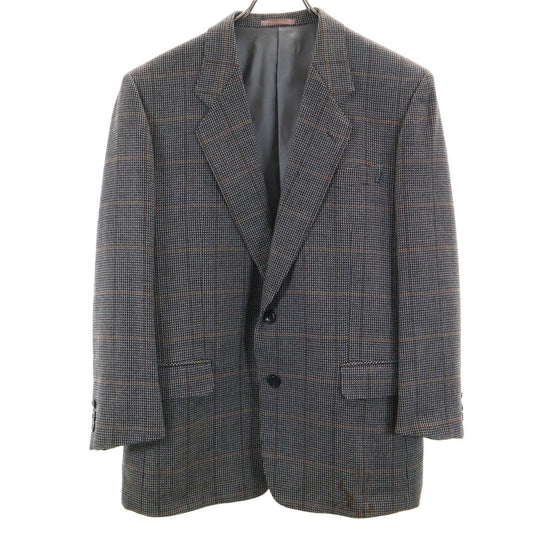 YVES SAINT LAURENT 90s Vintage Checked Blazer Gray Size 98/88/175