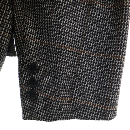 YVES SAINT LAURENT 90s Vintage Checked Blazer Gray Size 98/88/175