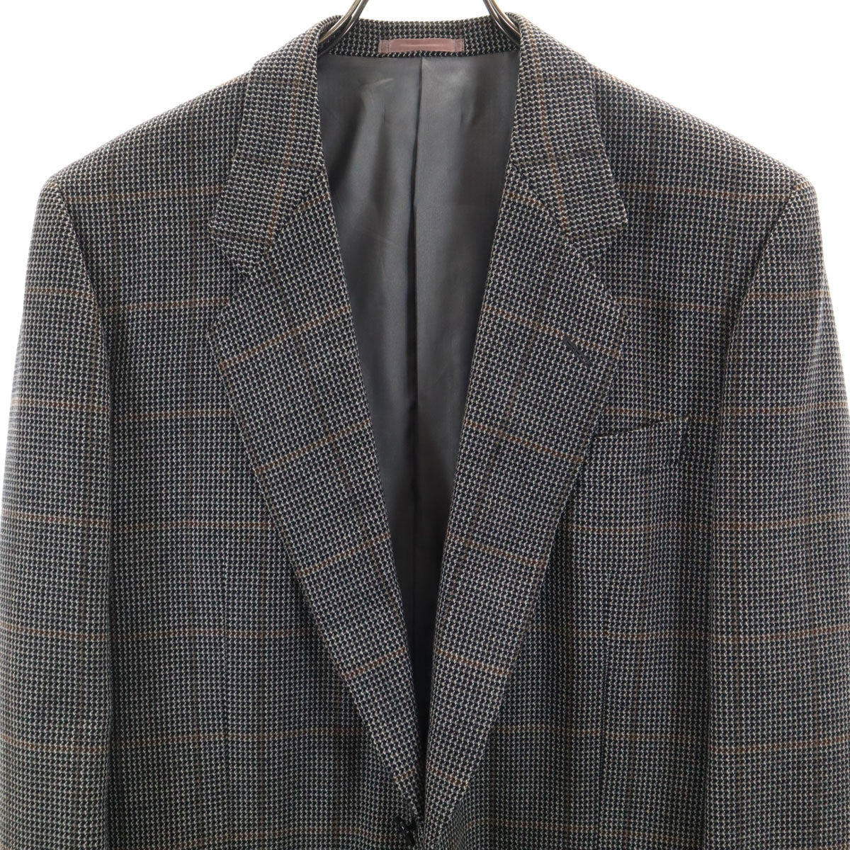 YVES SAINT LAURENT 90s Vintage Checked Blazer Gray Size 98/88/175