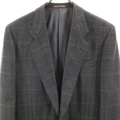 YVES SAINT LAURENT 90s Vintage Checked Blazer Gray Size 98/88/175