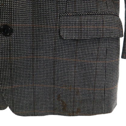 YVES SAINT LAURENT 90s Vintage Checked Blazer Gray Size 98/88/175