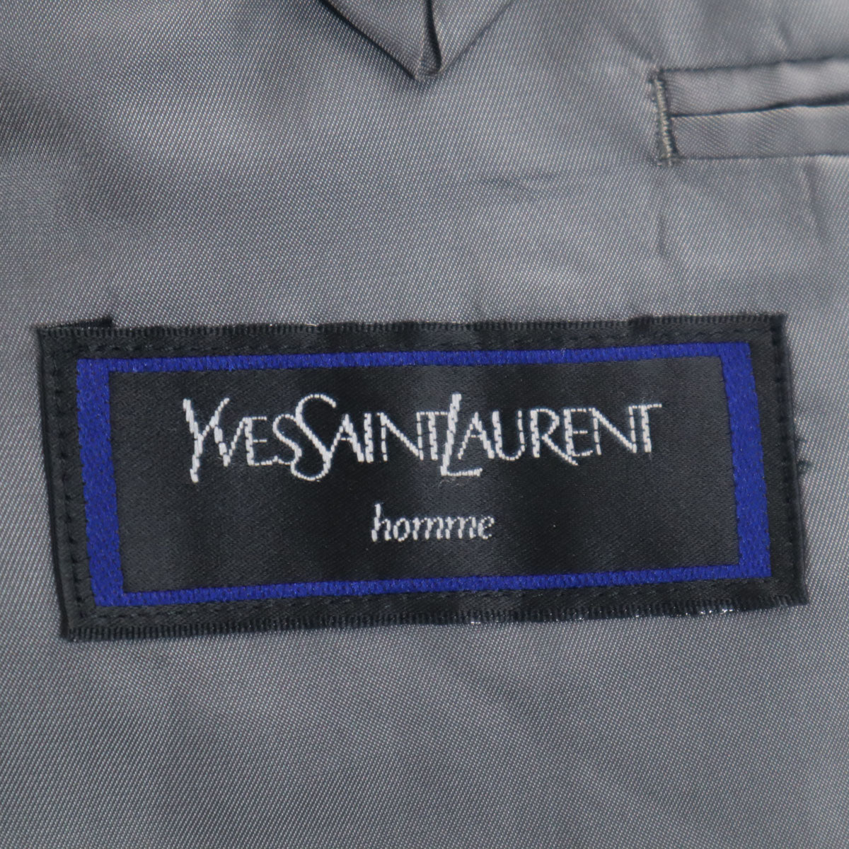 YVES SAINT LAURENT 90s Vintage Checked Blazer Gray Size 98/88/175