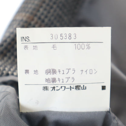 YVES SAINT LAURENT 90s Vintage Checked Blazer Gray Size 98/88/175