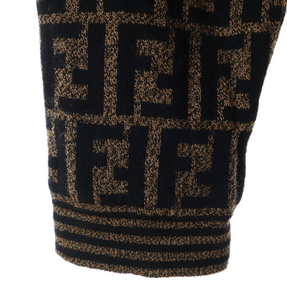 FENDI Italian Made Zucca Pattern Sweater Brown Size 40