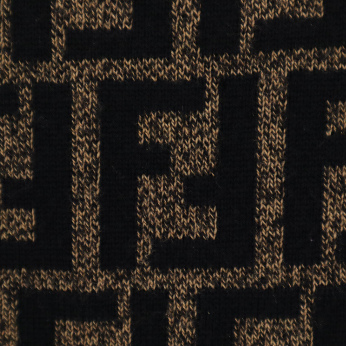 FENDI Italian Made Zucca Pattern Sweater Brown Size 40