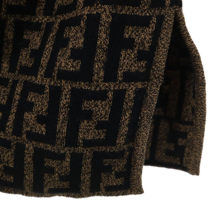 FENDI Italian Made Zucca Pattern Sweater Brown Size 40