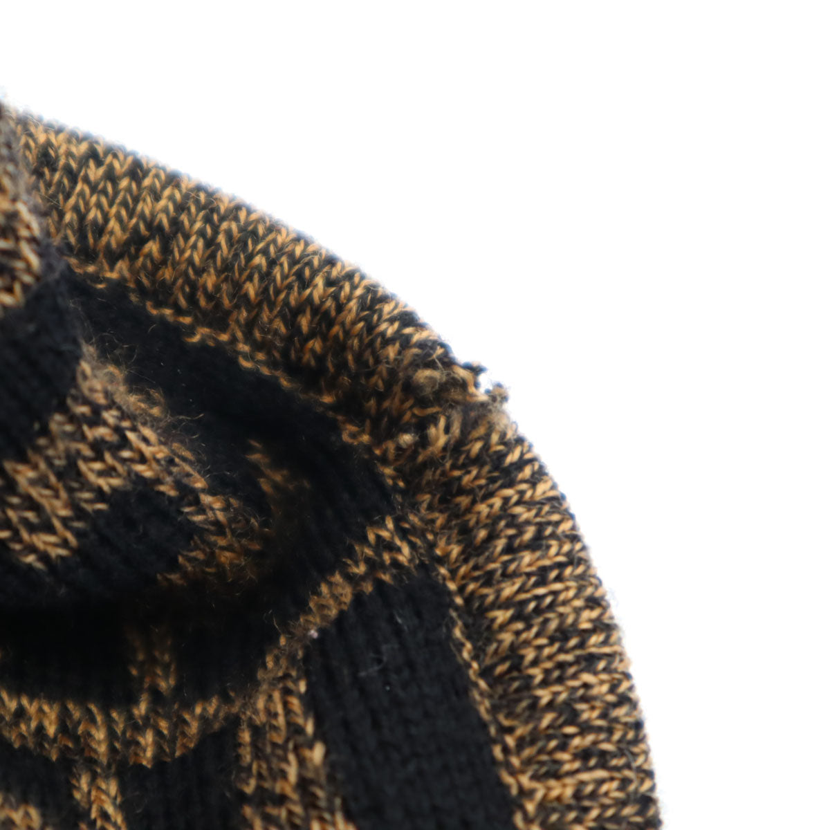 FENDI Italian Made Zucca Pattern Sweater Brown Size 40