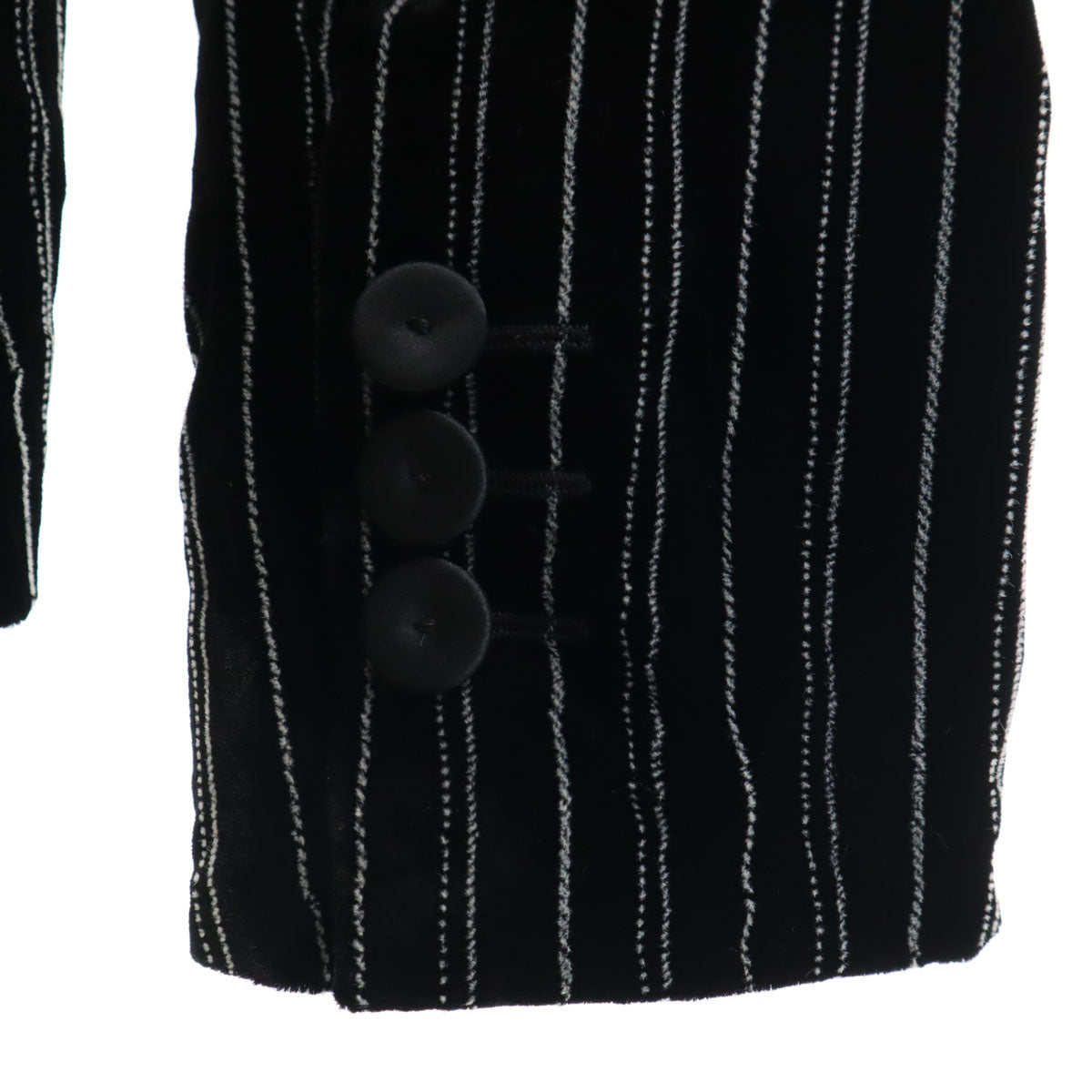Emporio Armani Made in Italy Striped Velour Blazer Size 40