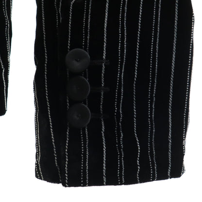 Emporio Armani Made in Italy Striped Velour Blazer Size 40
