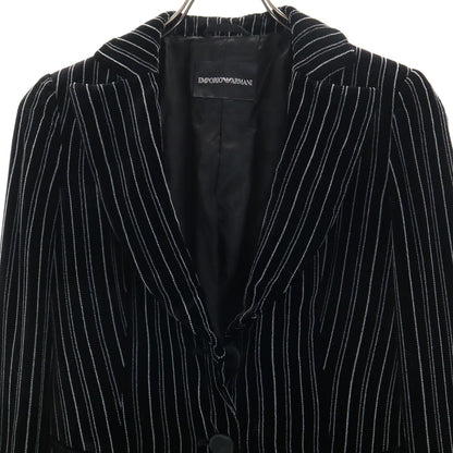 Emporio Armani Made in Italy Striped Velour Blazer Size 40