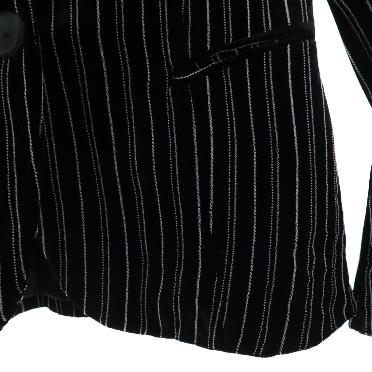 Emporio Armani Made in Italy Striped Velour Blazer Size 40
