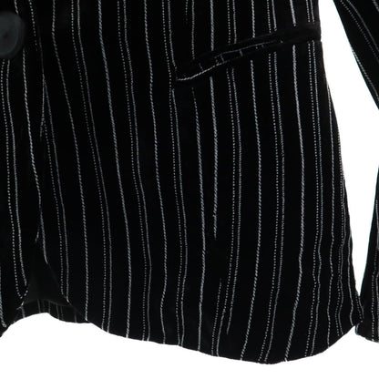 Emporio Armani Made in Italy Striped Velour Blazer Size 40