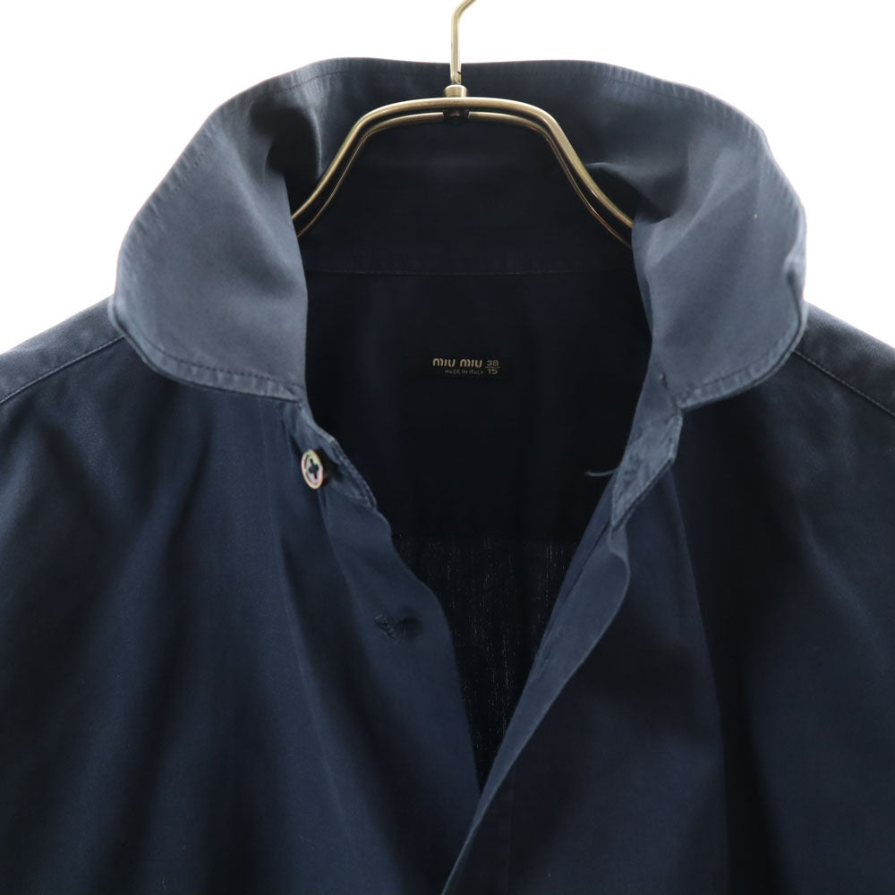 MIUMIU Italian Made Long Sleeve Button Shirt Blue Size 38/15