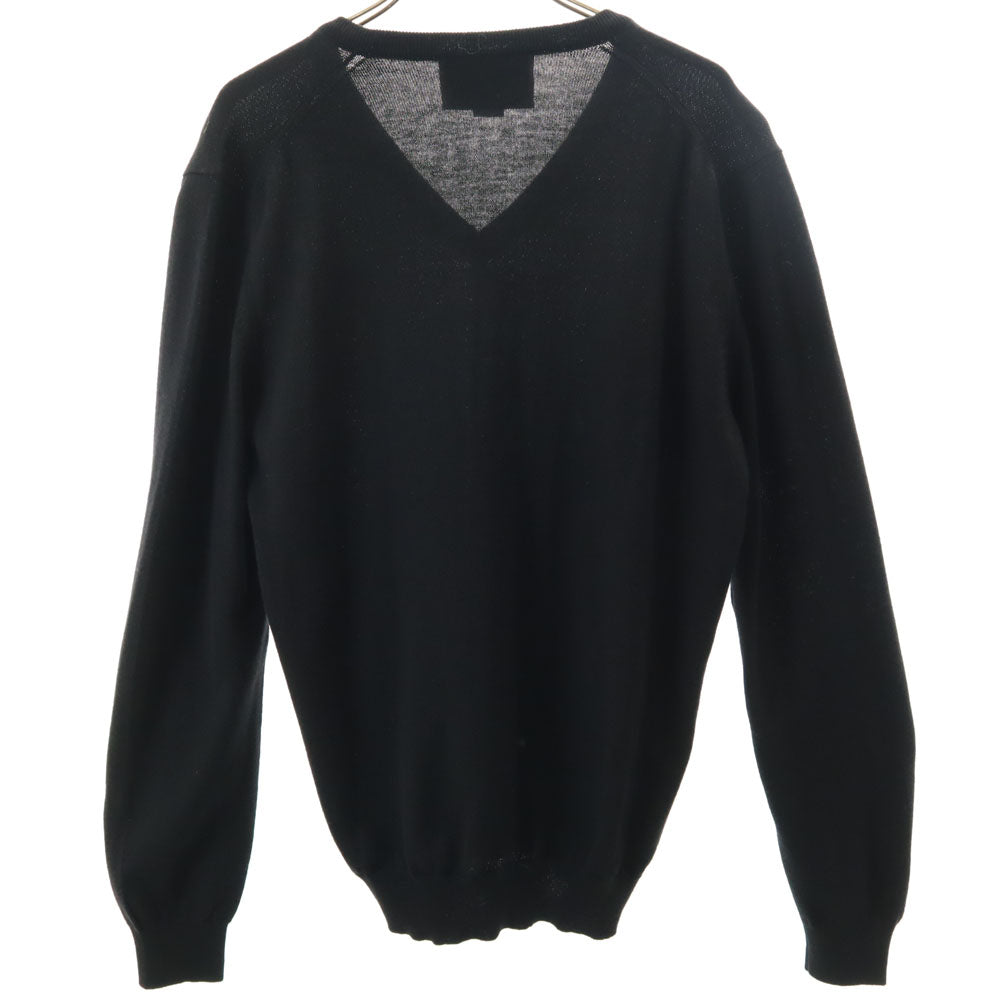 GUCCI Italian Long Sleeve V-Neck Sweater Black Size S