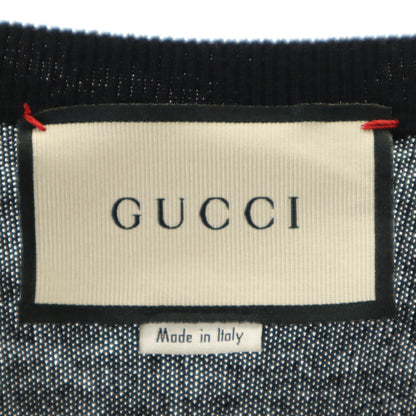GUCCI Italian Long Sleeve V-Neck Sweater Black Size S