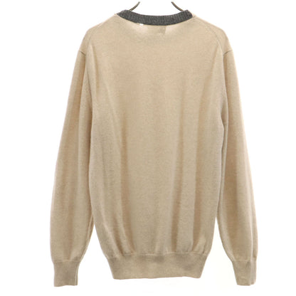 HERMES 100% Cashmere Long Sleeve Sweater Beige Size XS