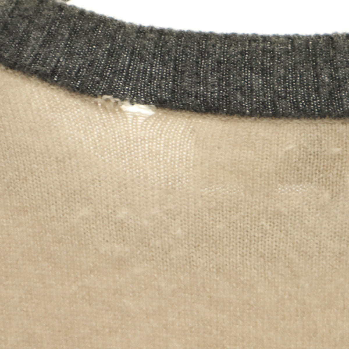 HERMES 100% Cashmere Long Sleeve Sweater Beige Size XS